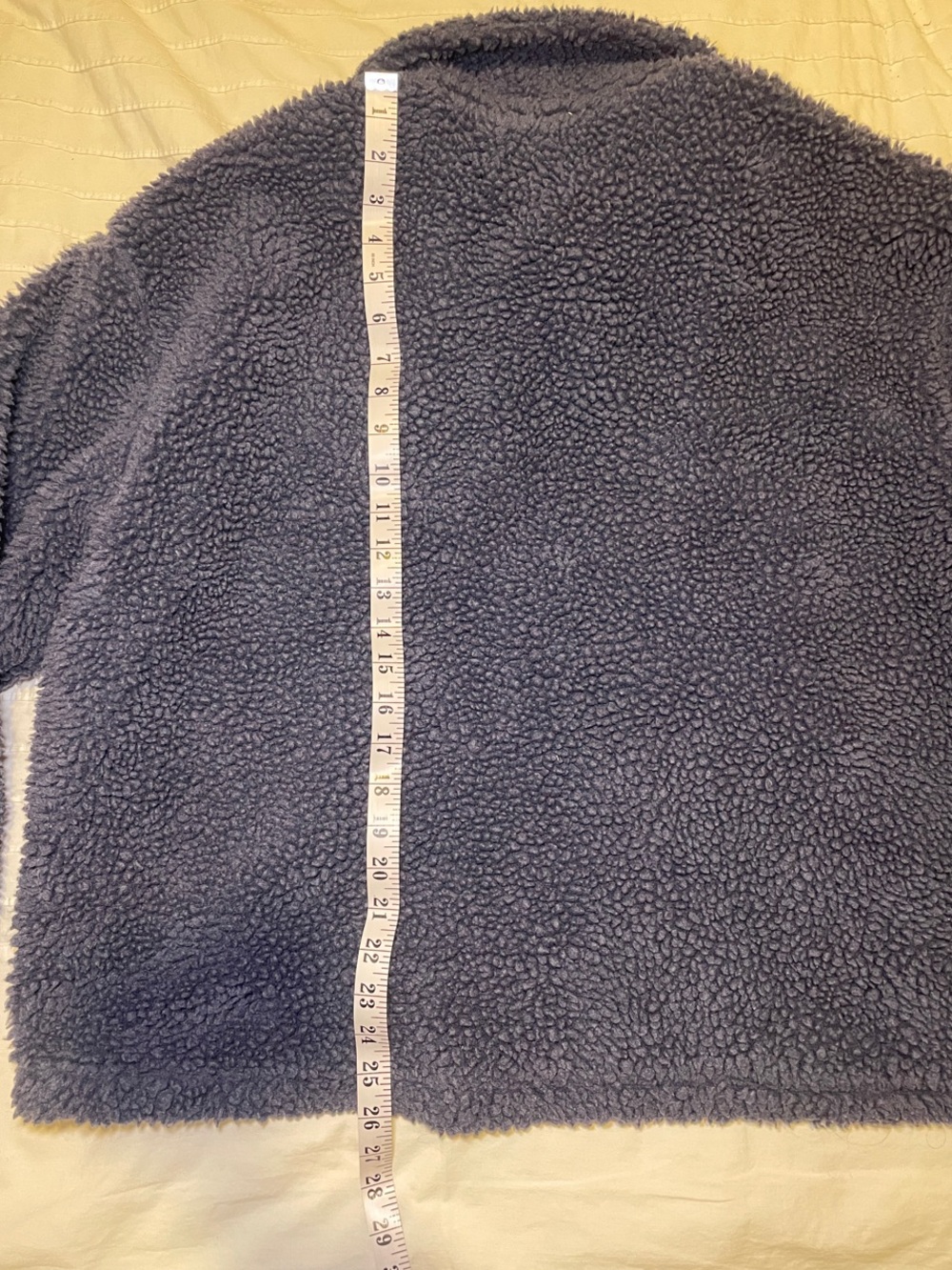 NIKE Sweater Sherpa Navy Faux Fur Swoosh Zip Jacket White Swoosh Vintage Retro - Picture 11 of 12